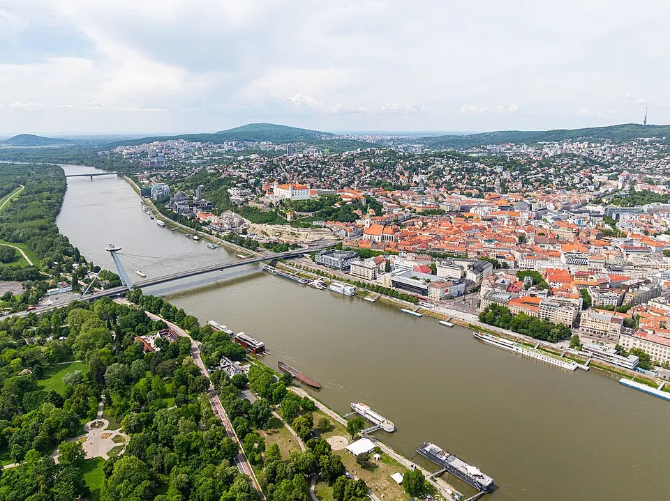 Photograph of Bratislava, a destination on a European rail journey