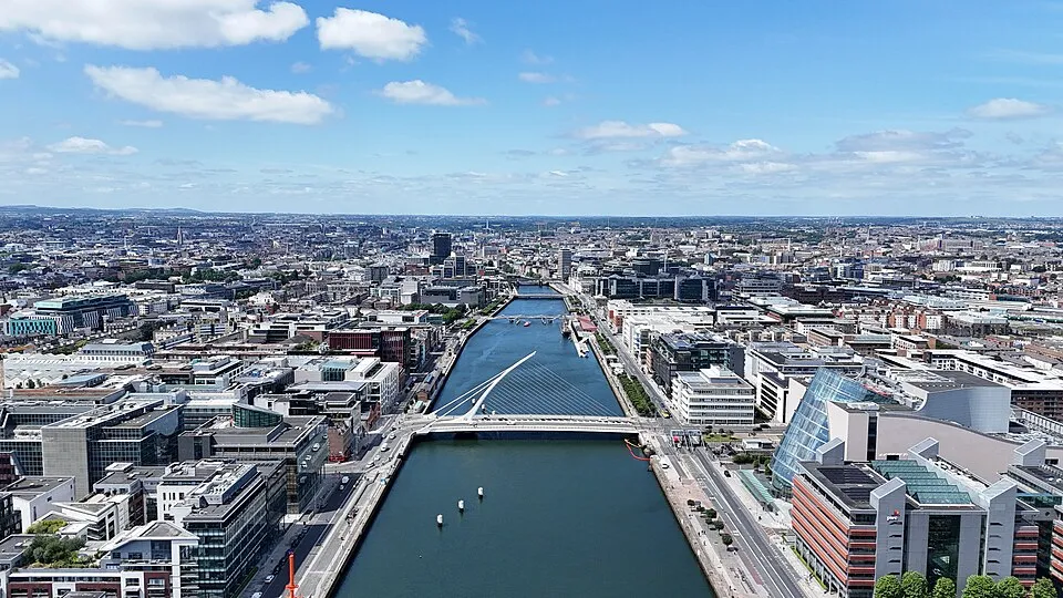 Photograph of Dublin, a destination on a European rail journey