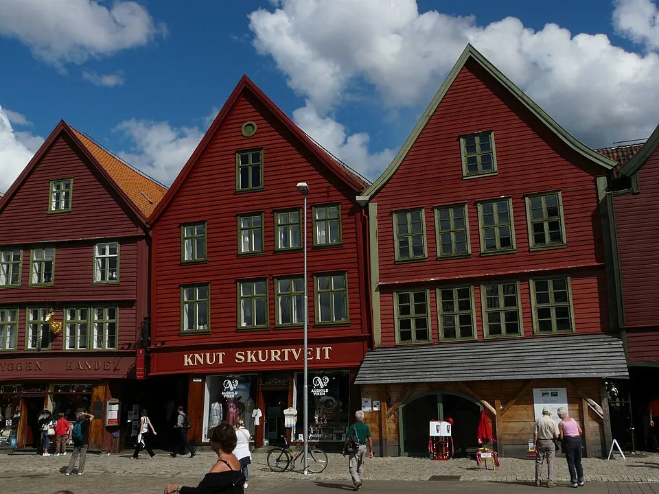 Historic Bryggen waterfront in Bergen, Norway