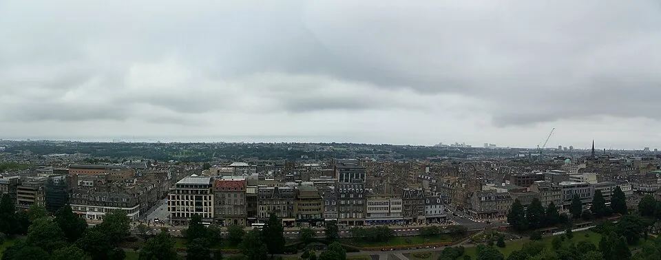 Photograph of Edinburgh, a destination on a European rail journey