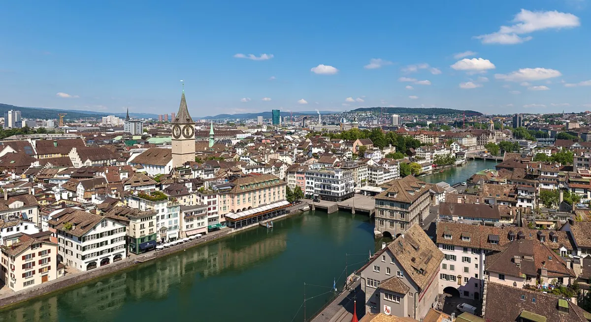 Photograph of Zurich, a destination on a European rail journey